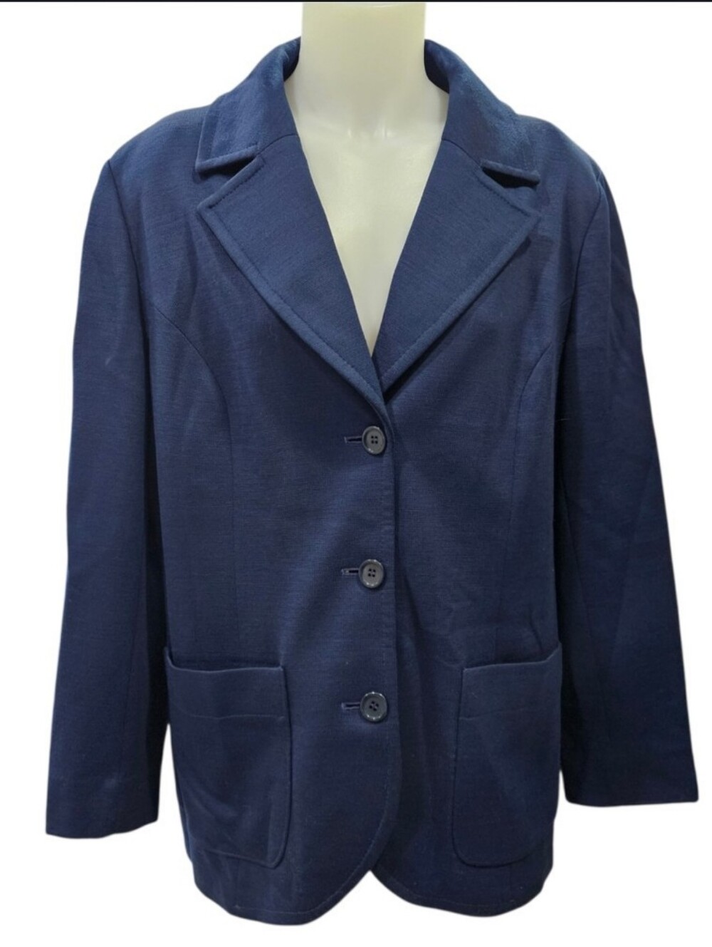 VTG Pendleton Blue Virgin Wool Blazer Shirt Jacket Pockets UNLINED 50s USA Sz 14